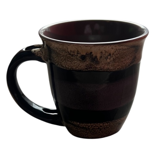 PCF MONTANA Souvenir Earth Tones Glazed Coffee Mug With Purple - Picture 3 of 8